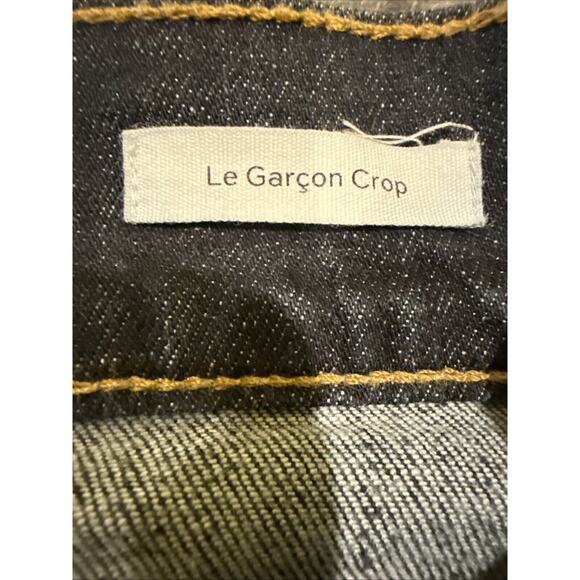Frame Le Garcon Cropped Jeans Blue Cotton Size 28 - Picture 8 of 13